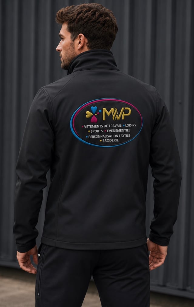 Réalisation textile MVP Création — broderie, flocage, DTF, personnalisation logo France