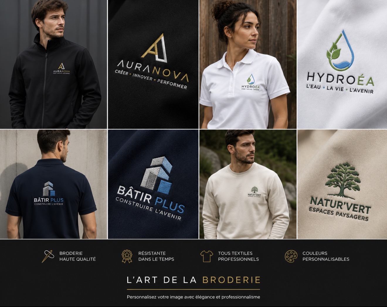 Réalisation MVP Création — broderie, DTF, flocage, personnalisation textile France